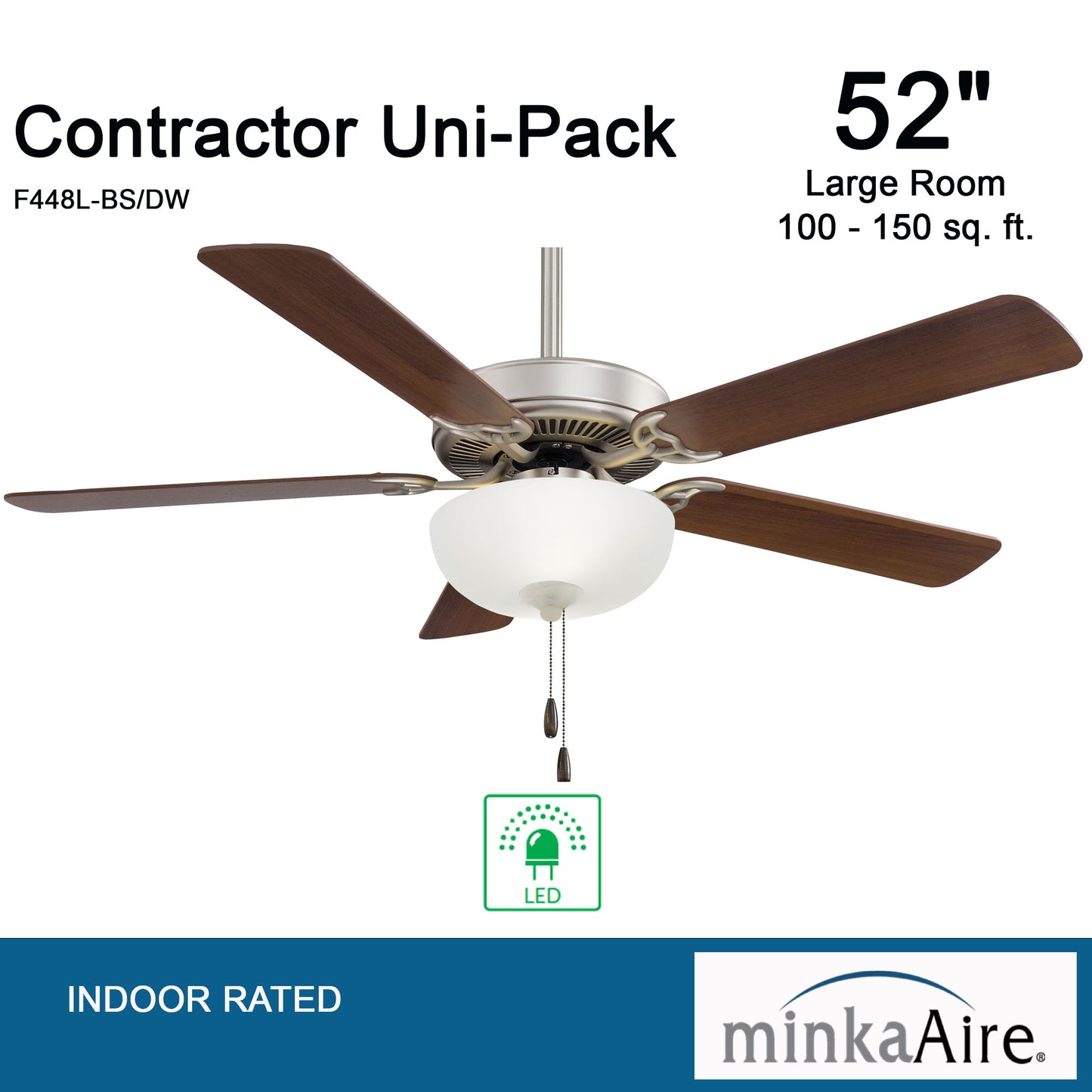 Minka Aire CONTRACTOR II UNI-PACK シーリングファンライト 【F448L-BS/DW】