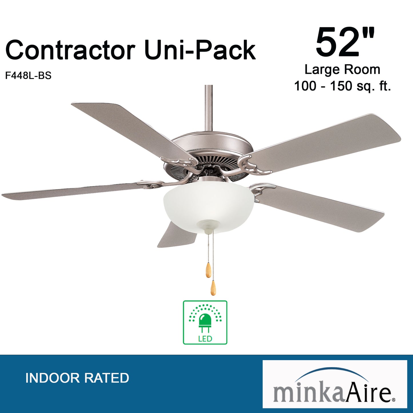 Minka Aire CONTRACTOR II UNI-PACK シーリングファンライト 【F448L-BS】