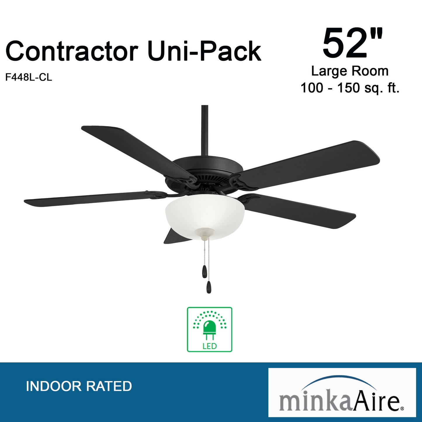 Minka Aire CONTRACTOR II UNI-PACK シーリングファンライト 【F448L-CL】