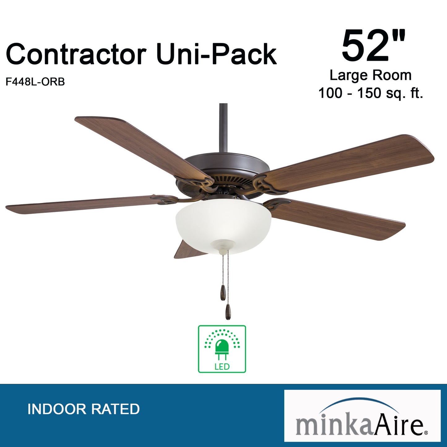 Minka Aire CONTRACTOR II UNI-PACK シーリングファンライト 【F448L-ORB】