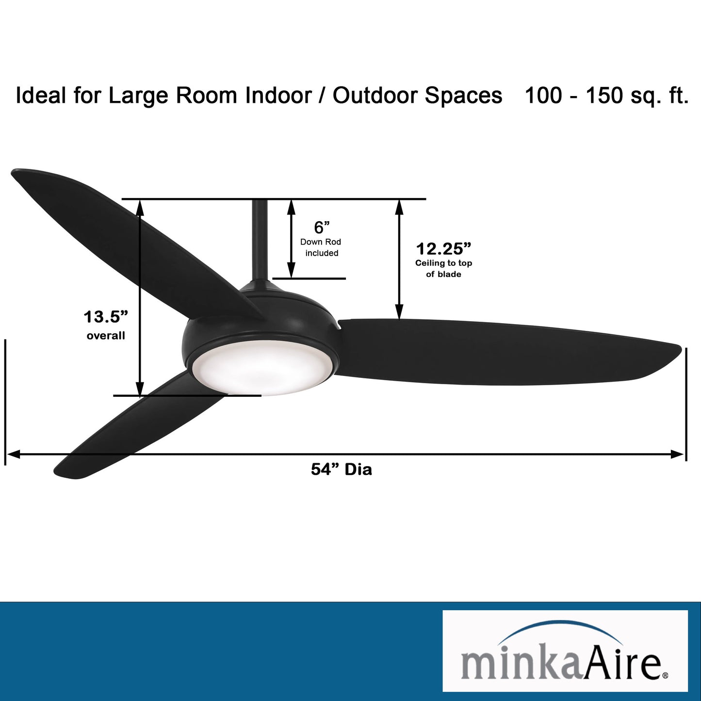 Minka Aire CONCEPT™ IV LED シーリングファンライト 【F465L-CL】