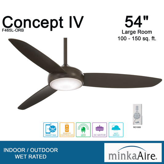 Minka Aire CONCEPT™ IV LED シーリングファンライト 【F465L-ORB】