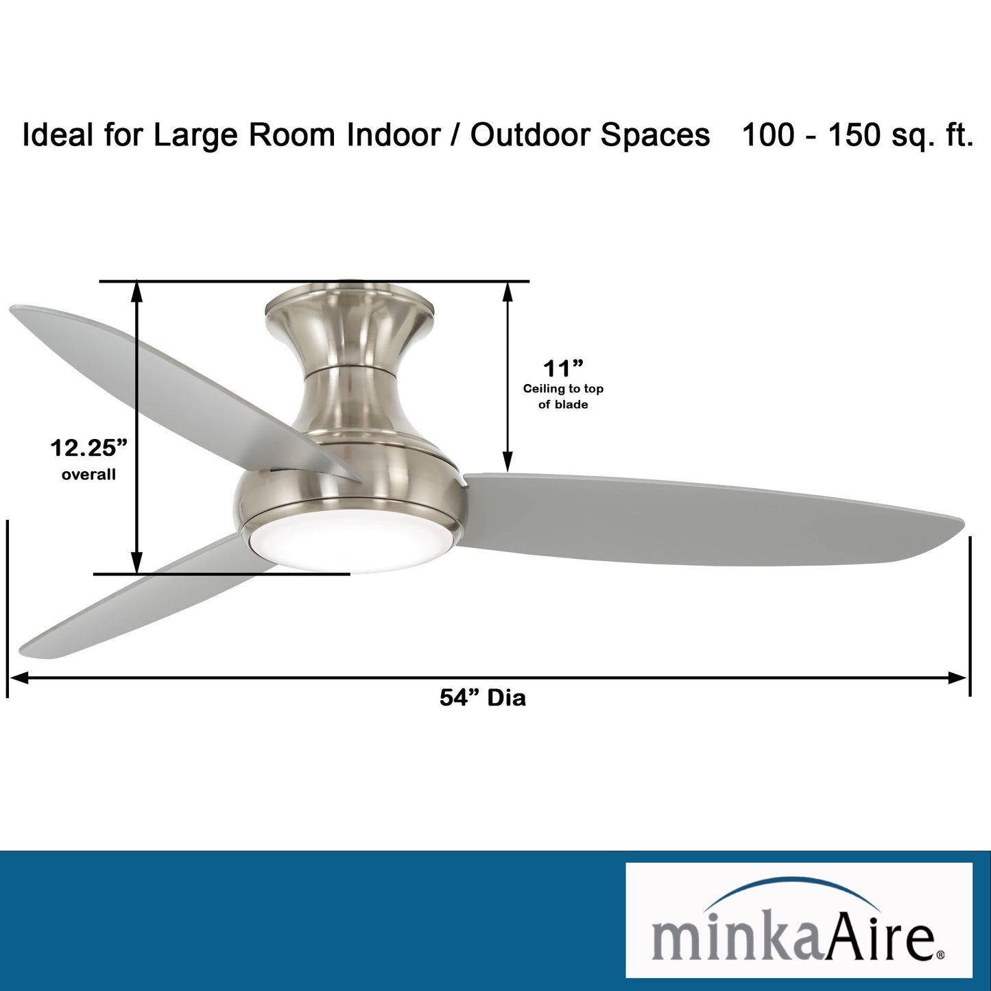 Minka Aire CONCEPT™ III LED シーリングファンライト 【F467L-BNW】