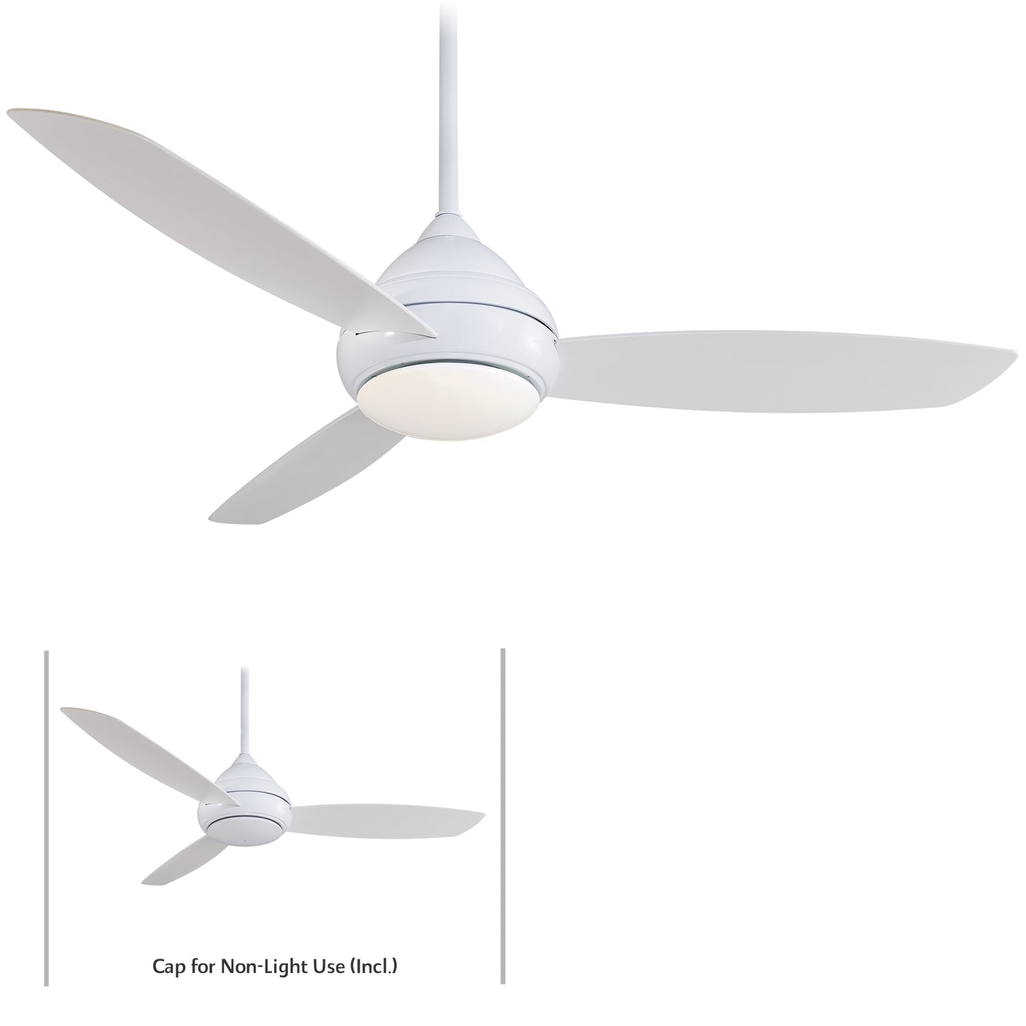 Minka Aire CONCEPT™ l WET 58" LED シーリングファンライト 【F477L-WH】
