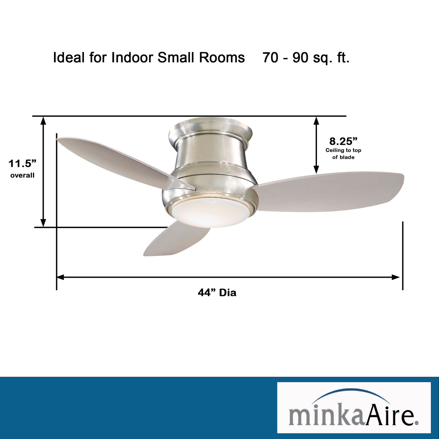 Minka Aire CONCEPT™ II 44" LED シーリングファンライト 【F518L-BN】