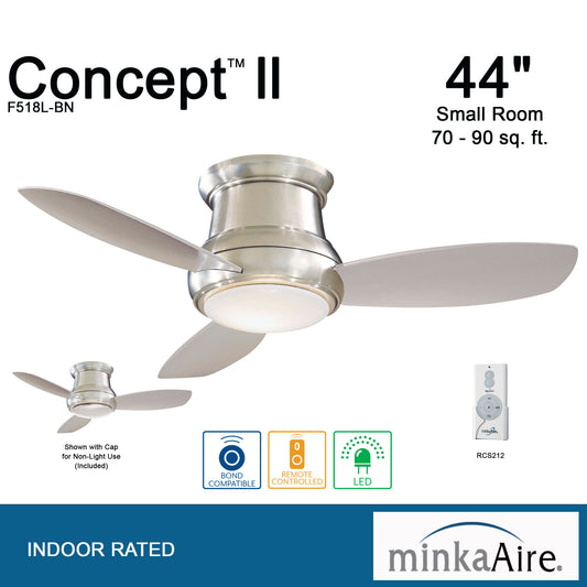 Minka Aire CONCEPT™ II 44" LED シーリングファンライト 【F518L-BN】
