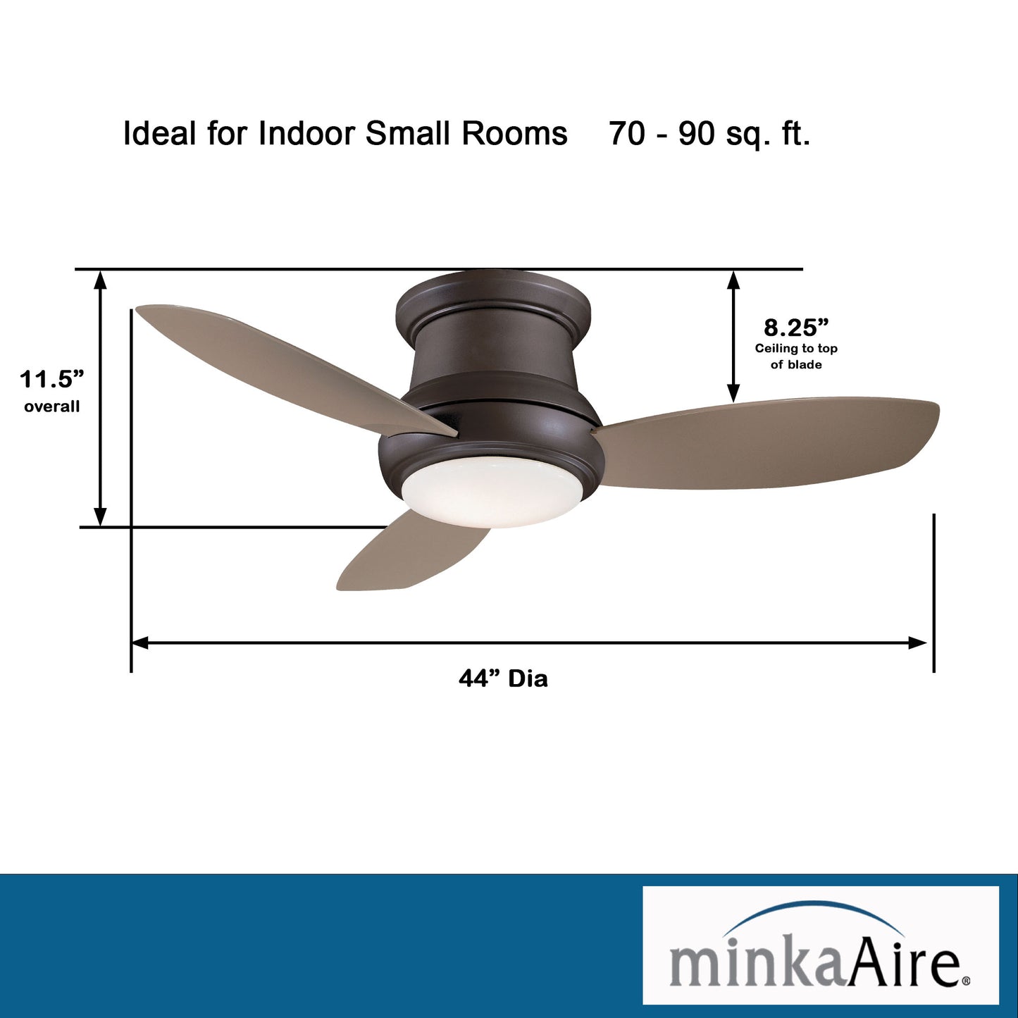 Minka Aire CONCEPT™ II 44" LED シーリングファンライト 【F518L-ORB】