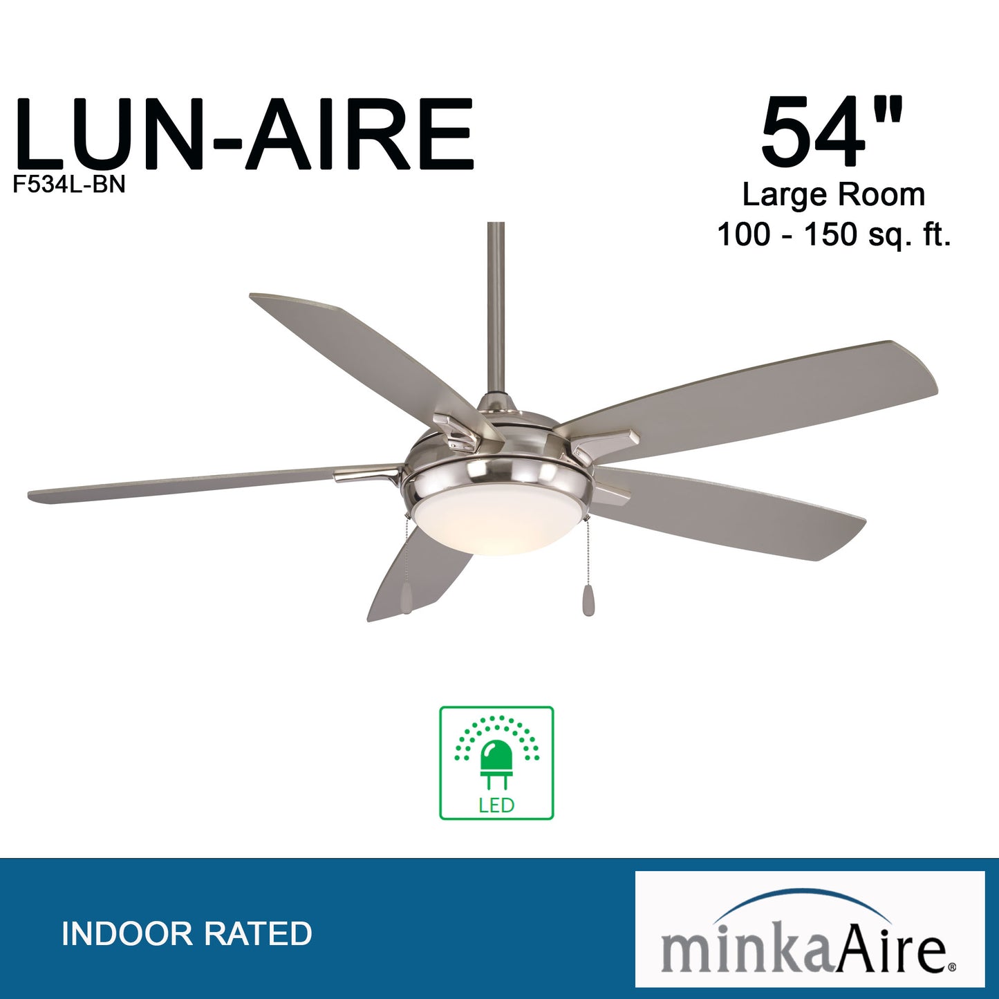 Minka Aire LUN-AIRE シーリングファンライト 【F534L-BN】