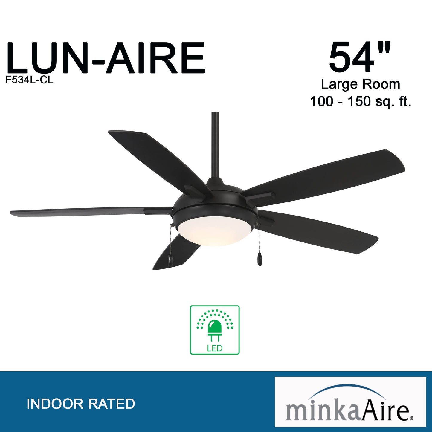 Minka Aire LUN-AIRE シーリングファンライト 【F534L-CL】