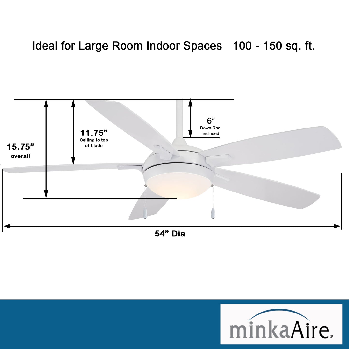 Minka Aire LUN-AIRE シーリングファンライト 【F534L-WH】