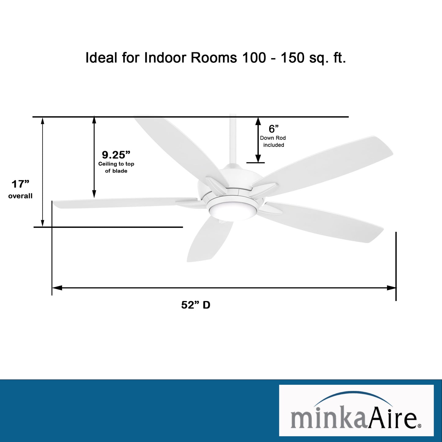Minka Aire KELVYN シーリングファンライト 【F717L-WHF】