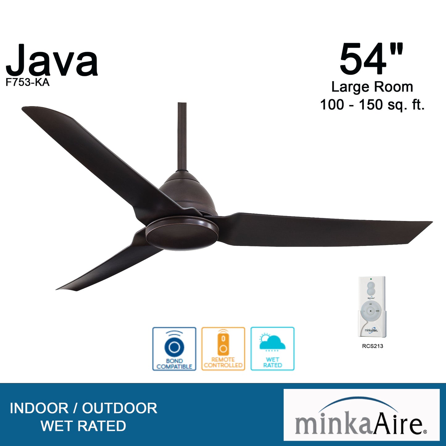 Minka Aire JAVA シーリングファン 【F753-KA】