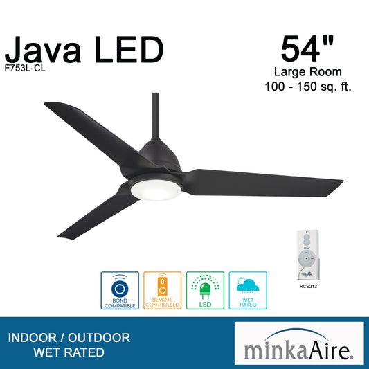 Minka Aire JAVA LED シーリングファンライト 【F753L-CL】
