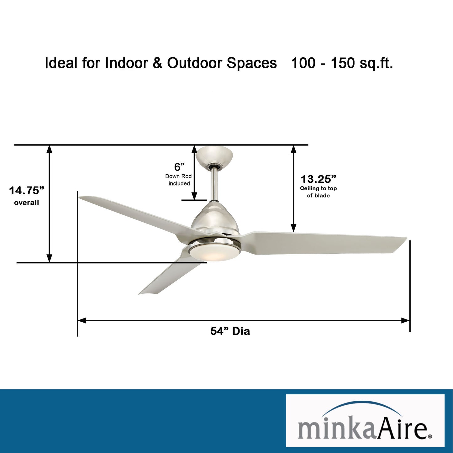 Minka Aire JAVA LED シーリングファンライト 【F753L-PN】