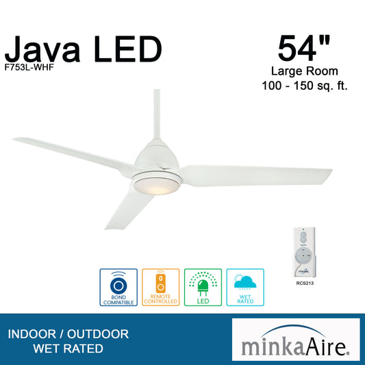 Minka Aire JAVA LED シーリングファンライト 【F753L-WHF】
