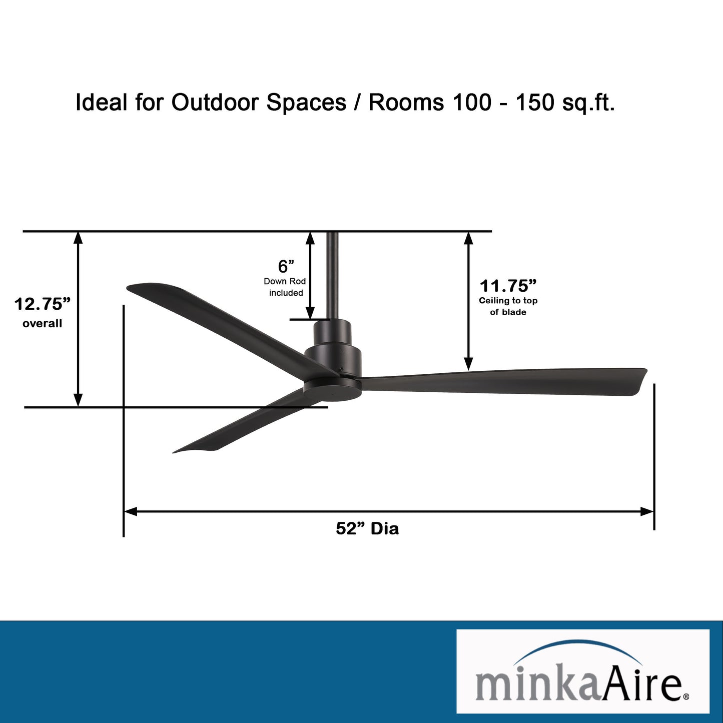 Minka Aire SIMPLE シーリングファン 【F787-CL】