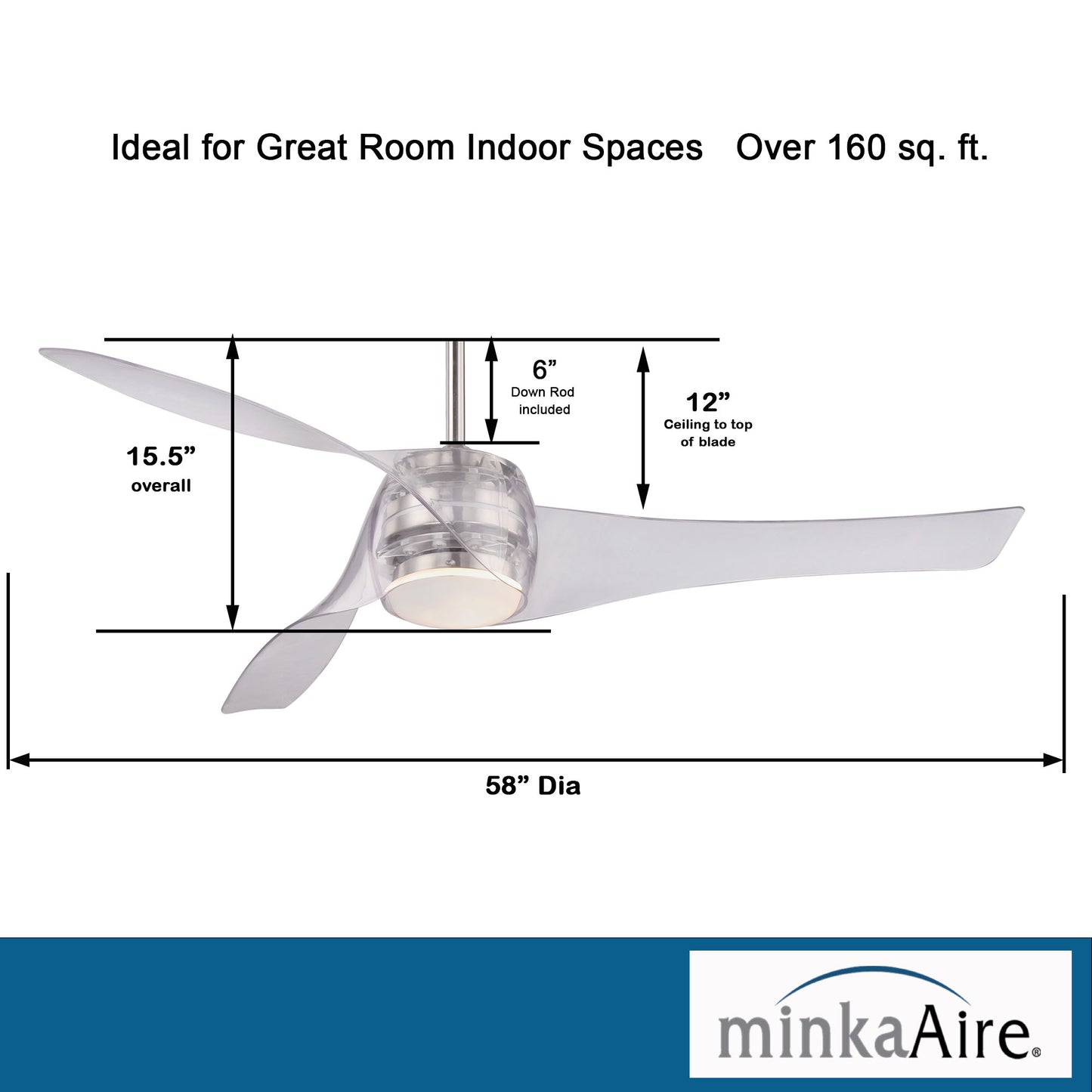 Minka Aire ARTEMIS LED シーリングファンライト 【F803DL-TL】