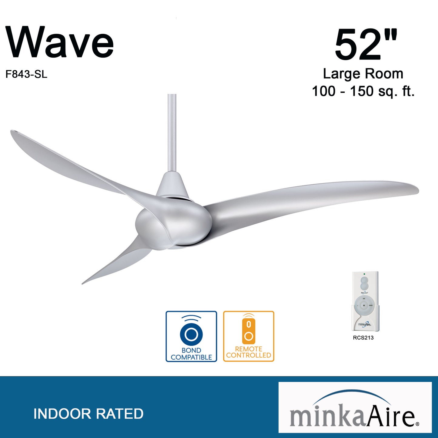 Minka Aire WAVE 52" シーリングファン 【F843-SL】