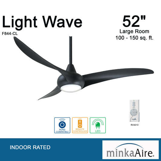 Minka Aire LIGHT WAVE 52" シーリングファンライト 【F844-CL】