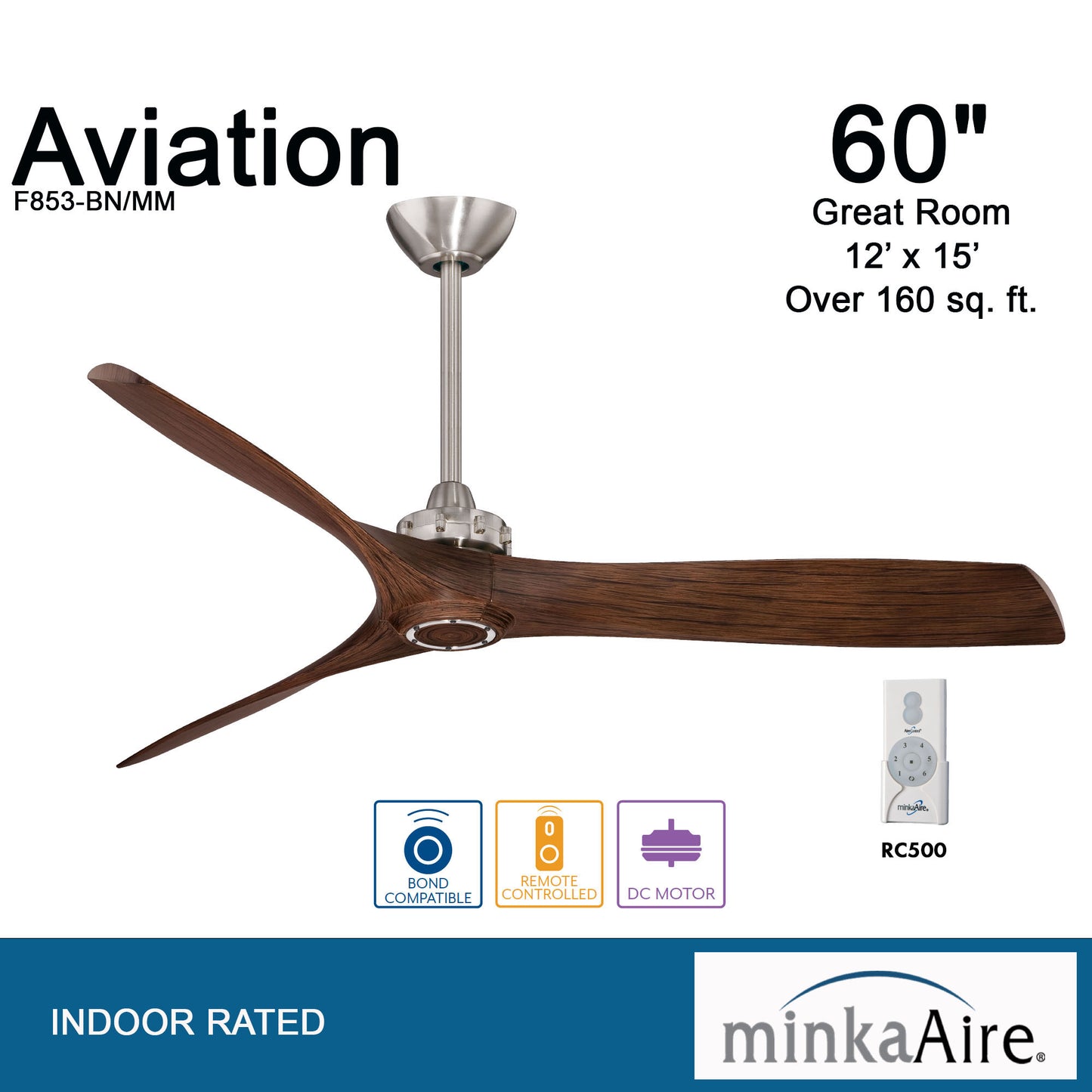 Minka Aire AVIATION シーリングファン 【F853-BN/MM】
