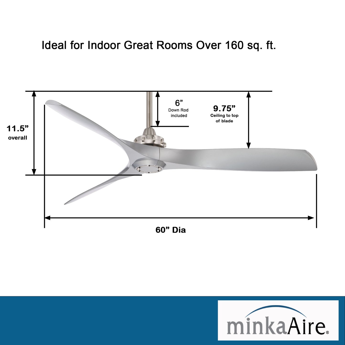Minka Aire AVIATION シーリングファン 【F853-BN/SL】