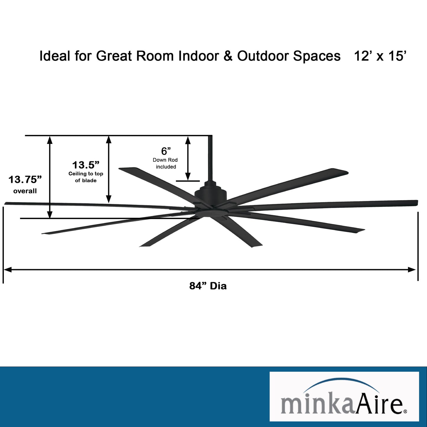 Minka Aire XTREME H2O 84" シーリングファン 【F896-84-CL】