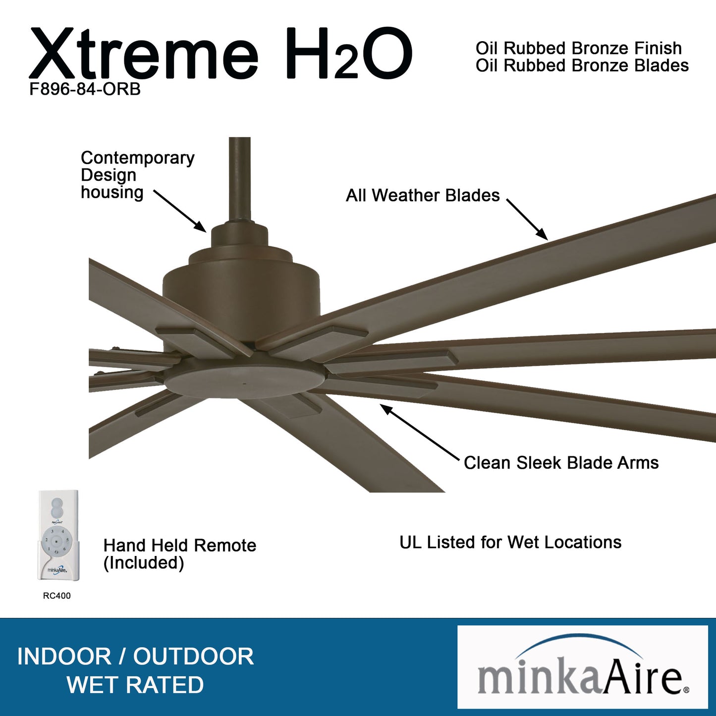 Minka Aire XTREME H2O 84" シーリングファン 【F896-84-ORB】