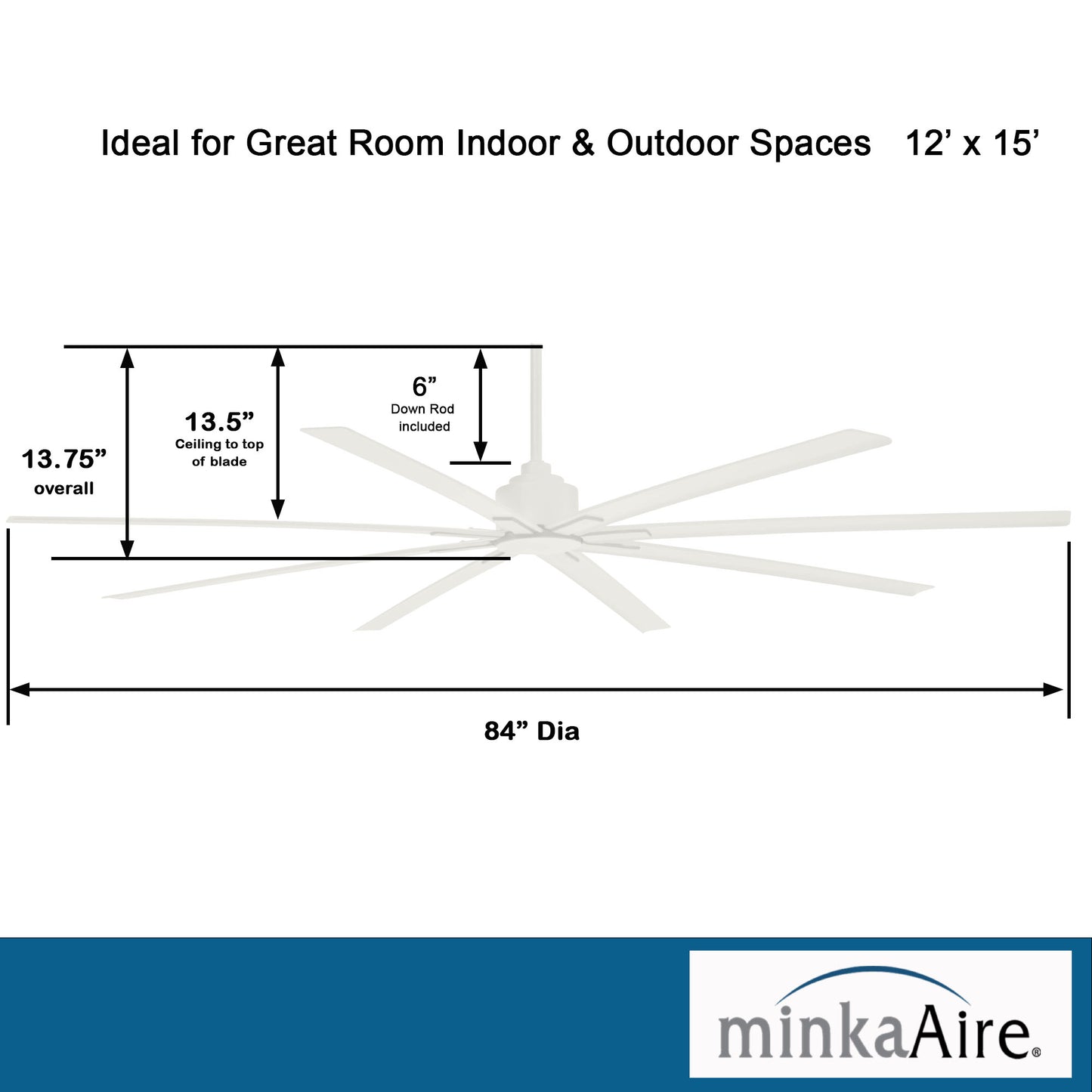 Minka Aire XTREME H2O 84" シーリングファン 【F896-84-WHF】