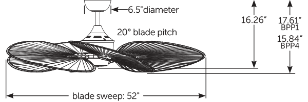 Fanimation Islander™ DC シーリングファン 【MAD3250MW-BPP1+BPP1MW】