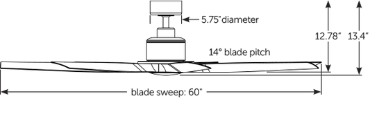 Fanimation Lenzi シーリングファンライト 【FPD7060BLBN】