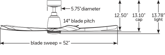 Fanimation Kute シーリングファン 【FPD5534AGP】