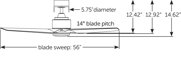 Fanimation TriAire Custom シーリングファン 【MAD8514DZW-56+BPW8514-56DWAW】
