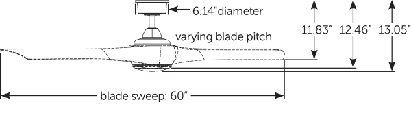 Fanimation Wrap Custom シーリングファン 【MAD8530BN-60+BPW8530-60BN】
