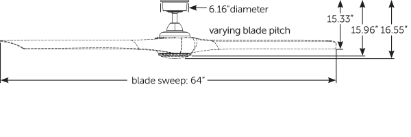 Fanimation Wrap Custom シーリングファン 【MAD8531DZ-64+BPW8531-64DWA】