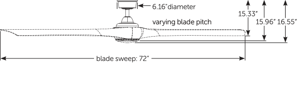 Fanimation Wrap Custom シーリングファン 【MAD8531BN-72+BPW8531-72BN】