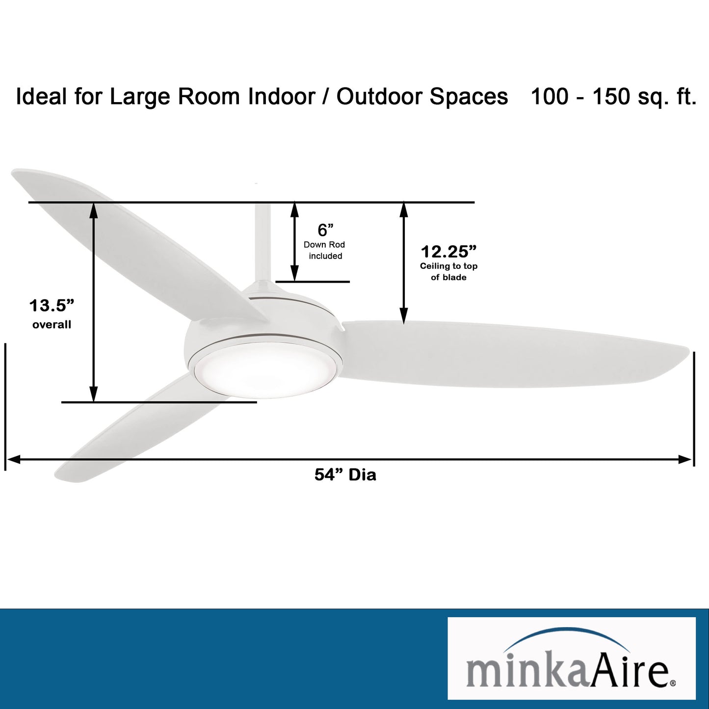 Minka Aire CONCEPT™ IV シーリングファンライト 【F465L-WH】