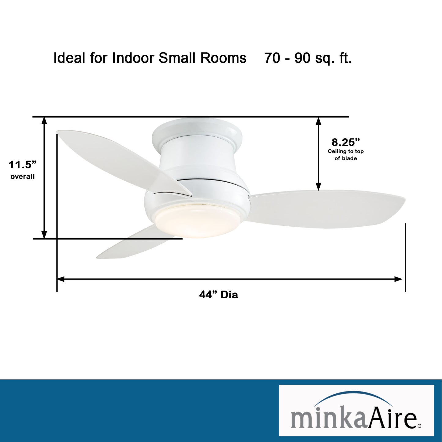 Minka Aire CONCEPT™ II シーリングファンライト 【F518L-WH】