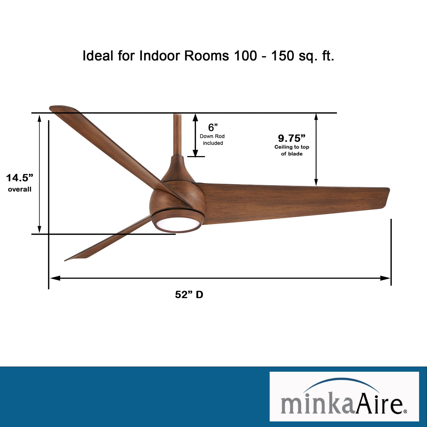 Minka Aire TWIST シーリングファンライト 【F678L-DK】