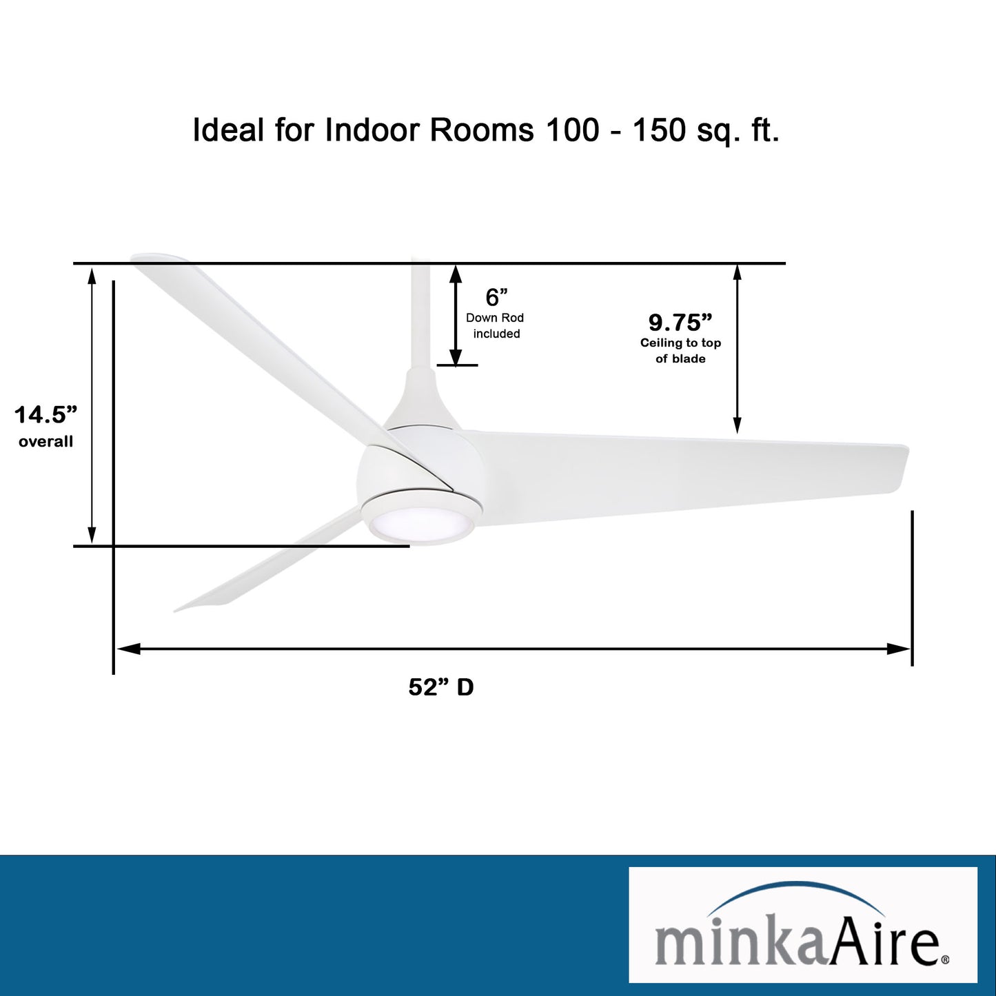 Minka Aire TWIST シーリングファンライト 【F678L-WHF】