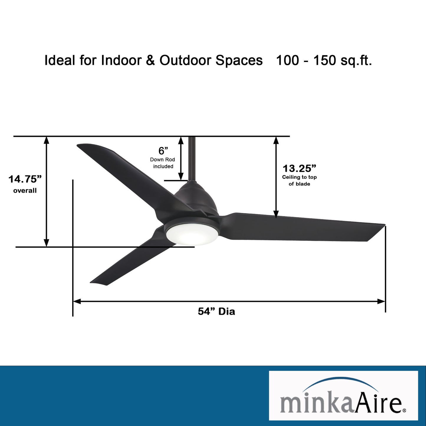 Minka Aire JAVA シーリングファンライト 【F753L-CL】