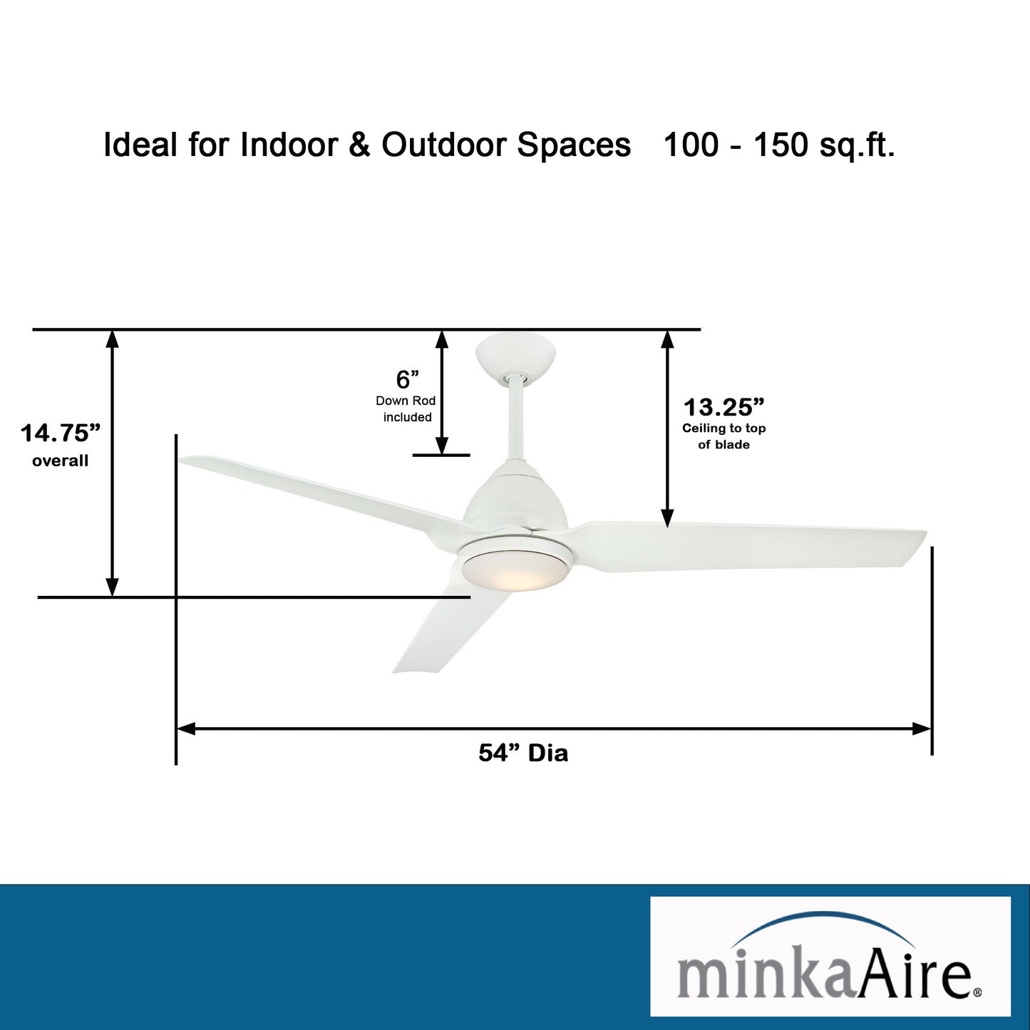 Minka Aire JAVA シーリングファンライト 【F753L-WHF】