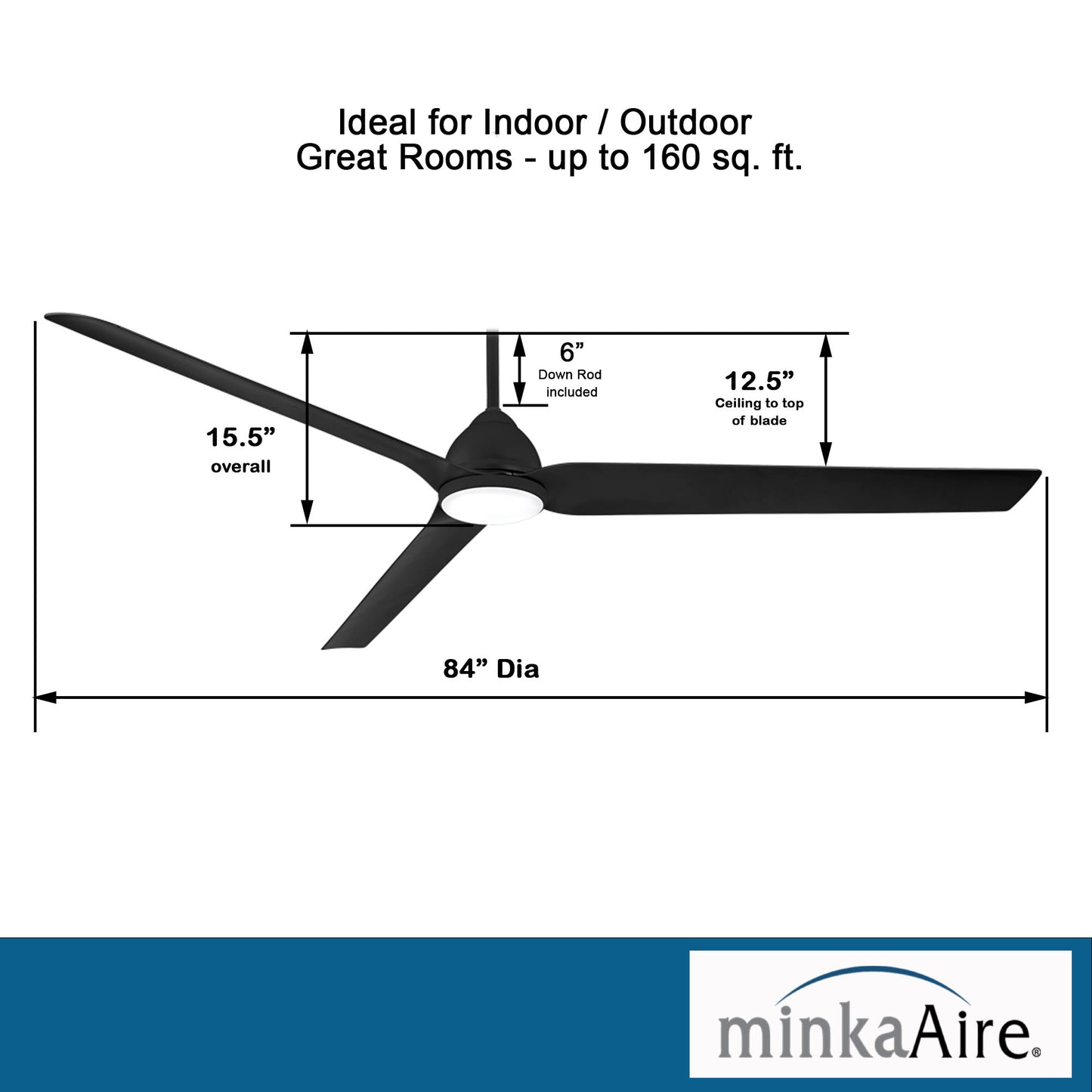 Minka Aire JAVA XTREME 84 シーリングファンライト 【F754L-CL】