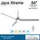 Minka Aire JAVA XTREME 84 シーリングファンライト 【F754L-BNW】