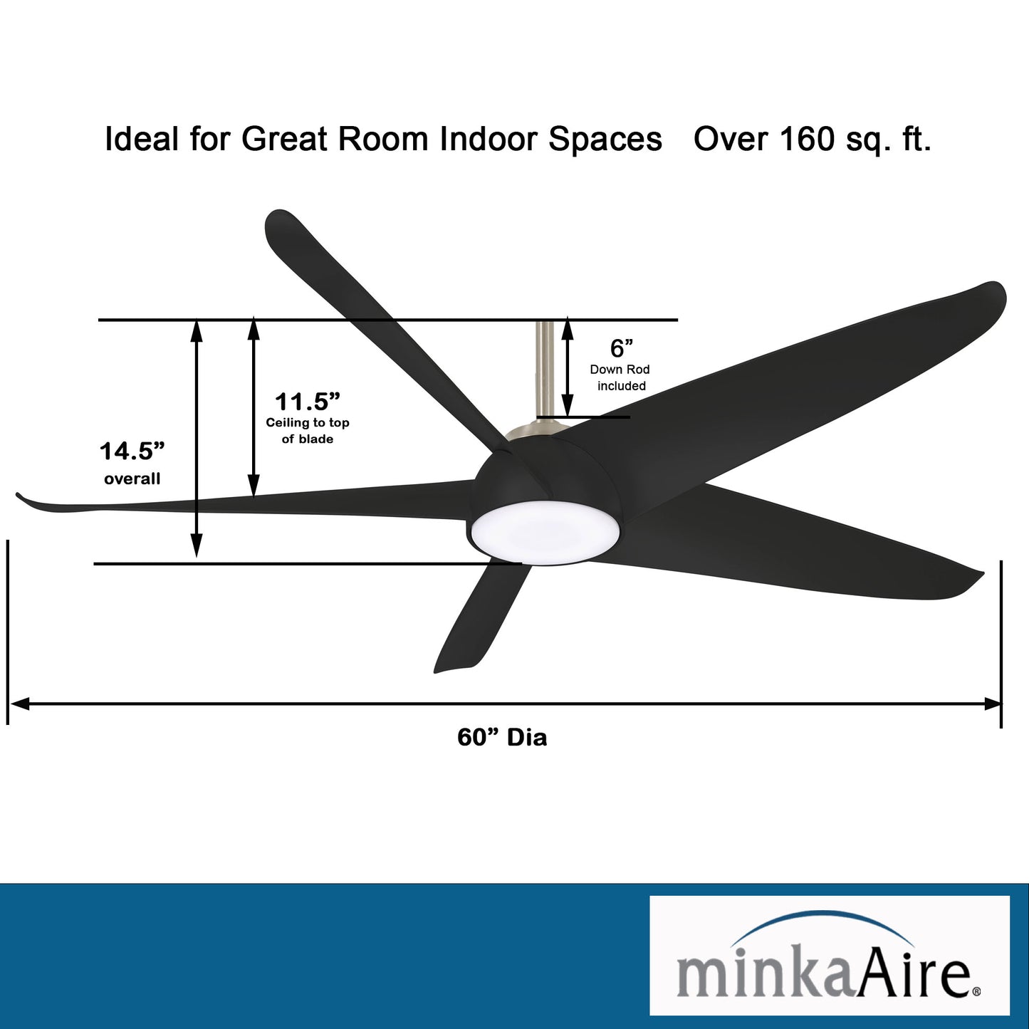 Minka Aire ELLIPSE シーリングファンライト 【F771L-BN/CL】