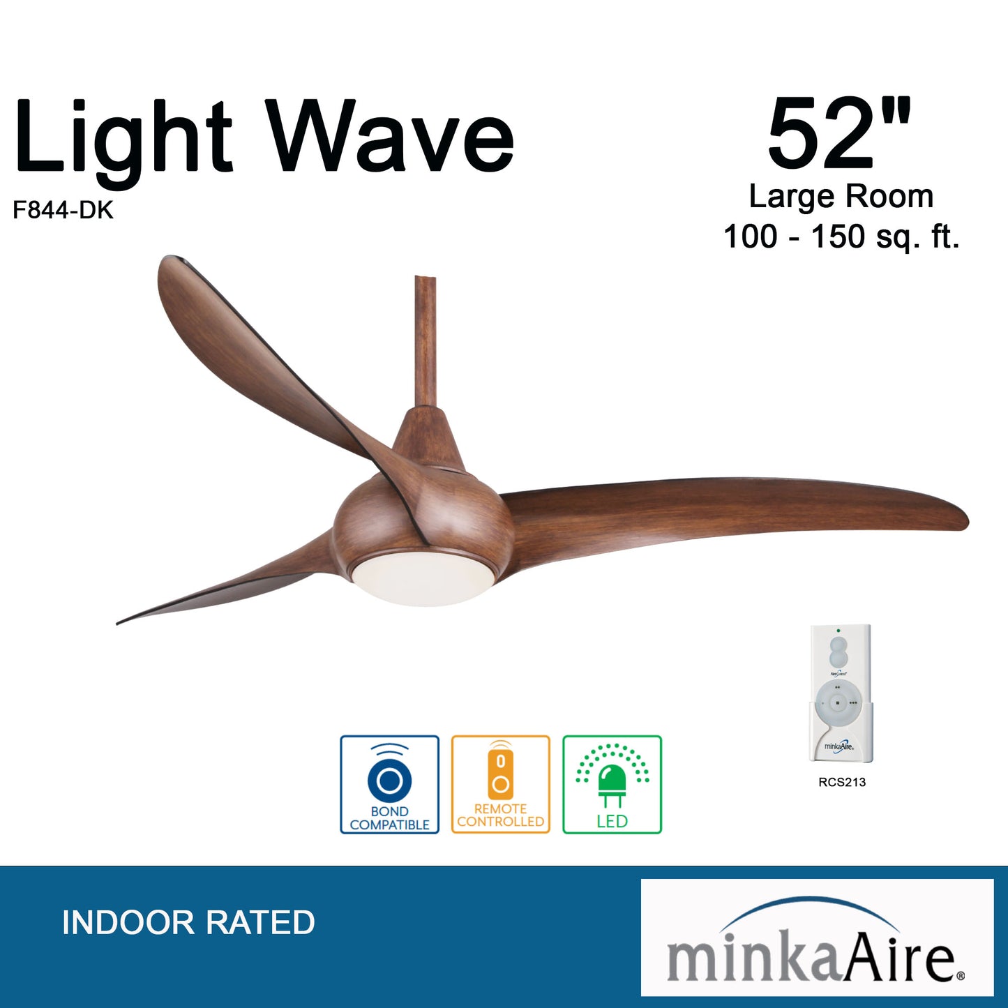 Minka Aire LIGHT WAVE シーリングファンライト 【F844-DK】