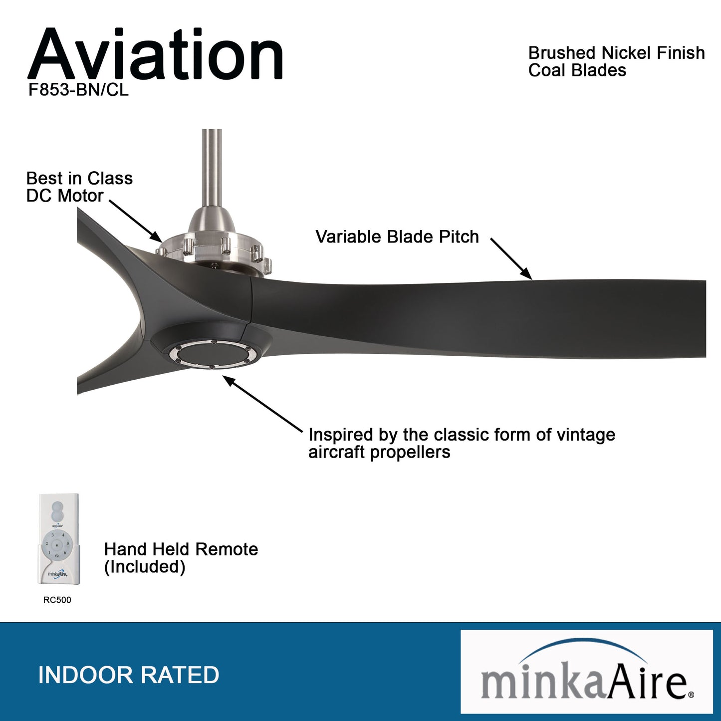 Minka Aire AVIATION シーリングファン 【F853-BN/CL】