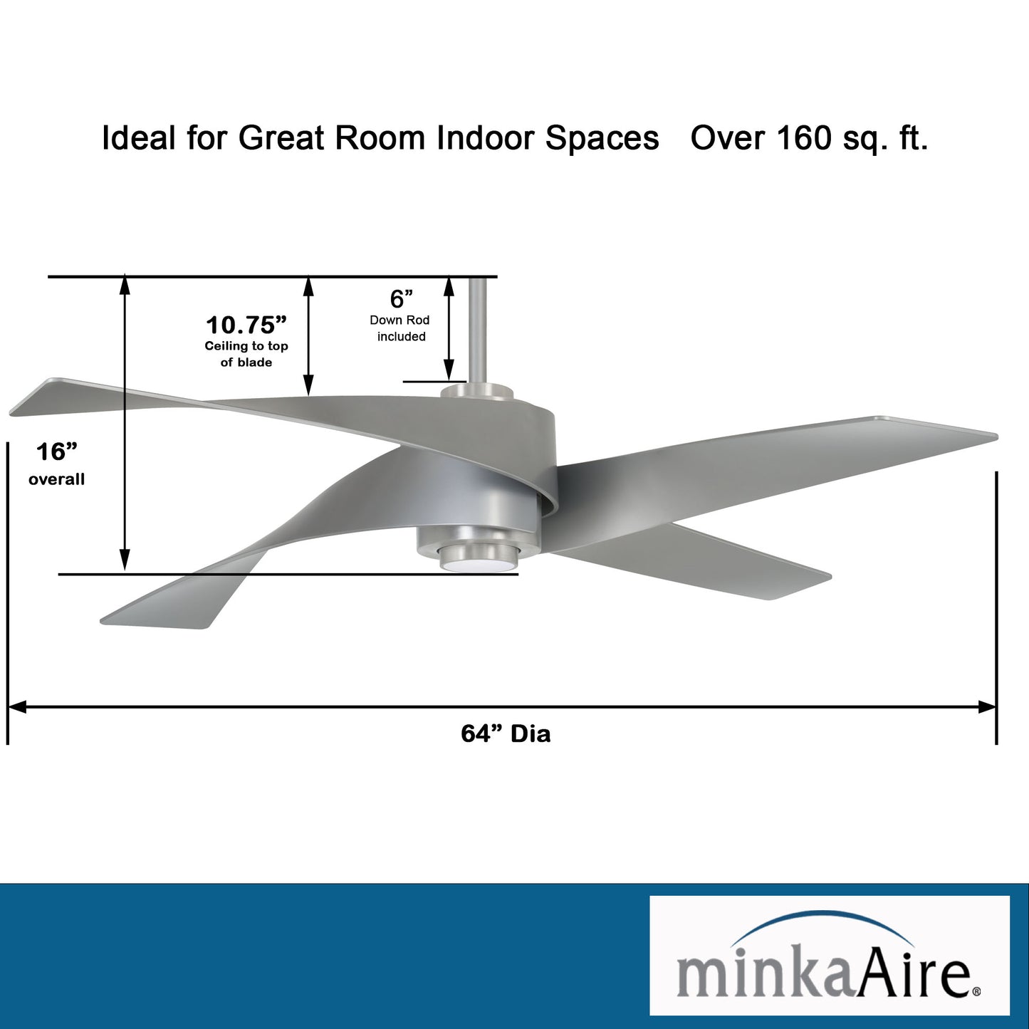 Minka Aire ARTEMIS™ IV シーリングファンライト 【F903L-BN/SL】