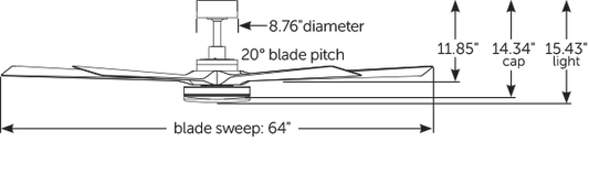 Fanimation TORCHAIRE シーリングファンライト 【FPD8564MW】