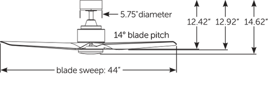 Fanimation TriAire Custom シーリングファンライト 【MAD8514SLW-44+BPW8514-44SLW】