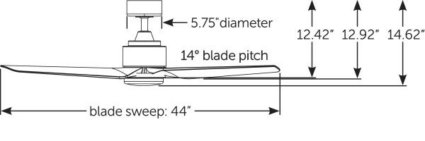 Fanimation TriAire Custom シーリングファンライト 【MAD8514GRW-44+BPW8514-44WEW】